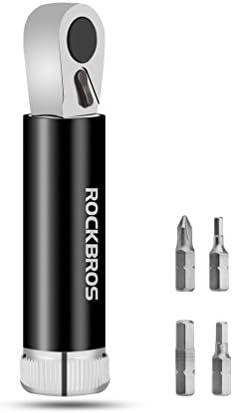 RockBros Ratchet Spanner Handy Multi-function Bicycle Repair Tools Mini Low Profile Screwdriver 1/4-Inch Drive