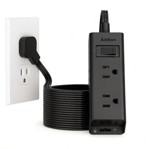 Addtam 6 Outlet Power Strip 25 FT Cord