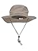 MG Men's Brushed Cotton Twill Aussie Side Snap Chin Cord Hat