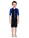 Tuga Boys Shorty 1.5mm Neoprene/Spandex Wetsuit (UPF 50+), Royal, M (9/10 yrs)