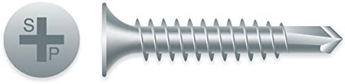 #10 x 4" Phillips Bugle Head ZINC Plated SELF-Drilling Screws 1M Box