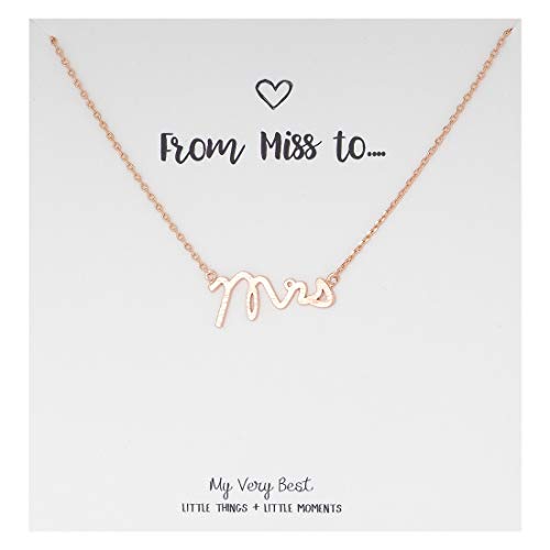 Mrs necklace rose gold Clearance