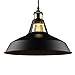 B2ocled Pendant Light, Industrial Retro Pendant Lights Fixtures with E26/E27 Based, Barn Hanging Pendant Lighting for Kitchen Island Farmhouse Living Room Barn, Blcak Metal Vintage Style