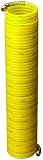 Amflo 4-50E-RET Yellow 200 PSI Nylon Recoil Air Hose 1/4" x 50' With 1/4" MNPT Swivel End Fittings