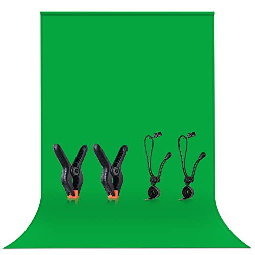 Yesker 6X 9.5 ft Green Screen for Photography, Chromakey Muslin Backdrop Background for Photo Video Studio, Zoom, YouTube,Online Meetings (Stand NOT Included)