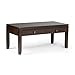 Simpli Home INT-AXCCOS-COFI-CF Cosmopolitan Solid Wood 42 inch Wide Rectangle Contemporary Coffee Table in Coffee Brown