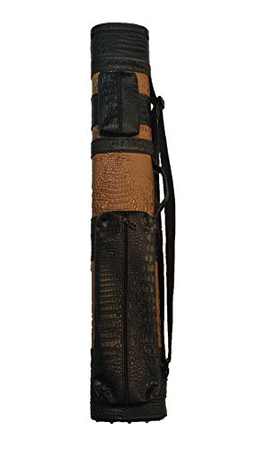 Giuseppe 2 x 4 Pool Cue Custom Carry Case - Cognac Croc 2 Butt 4 Shaft