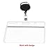 Fushing Pack of 50 Clear Plastic Horizontal Badge Holders, Name Tag Holders, Card Holders (L)