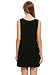 ROMWE Women's Casual T-Shirt Sleeveless Swing Dress Tunic Tank Top Dresses Black XXL
