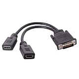 DMS 59 Pin to 2 HDMI Cable,CableDeconn DMS 59 Pin Male to HDMI Female Dual Monitor Extension Cable Adapter for LHF Graphics Card (DMS 59 pin Dual hdmi) (Color: dms 59 pin dual hdmi)