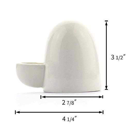 Wpmlady Drinking Water Feeder Ceramics Slient Bottle Waterer Automatic Small Pets for Bird Guinea Pig Hamster Hedgehog Chinchilla Ferret, White, 8Oz - Thumbnail 4
