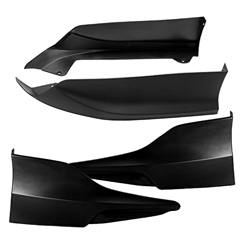 KUAFU Front&Rear Bumper Spoiler Lip Splitter Underbody Black Compatible