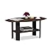 Furinno Simple Design Coffee Table, Columbia Walnut/Black