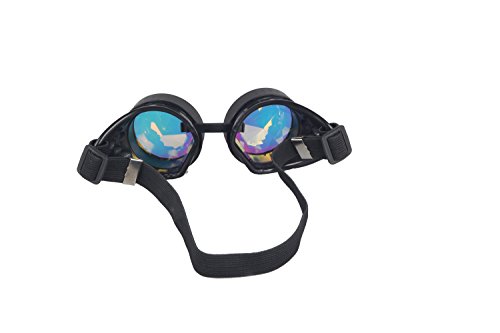 Kaleidoscope Rave Rainbow Crystal Lenses Vintage Goggles Glasses - Thumbnail 4
