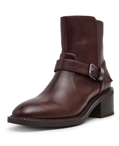 Anne Klein Women's Amias Ankle Boot, Dk Brown, 9 at Amazon