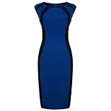 PAUL JONES Womens Sleeveless Hips Wrapped Pencil Dress Blue(XL)