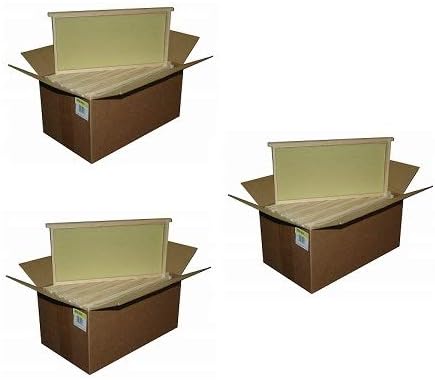 Mann Lake WW906 10-Pack Assembled Commercial Frames with Waxed Natural Rite-Cell Foundation, 9-1/8-Inch (Вundlе оf Тhrее)