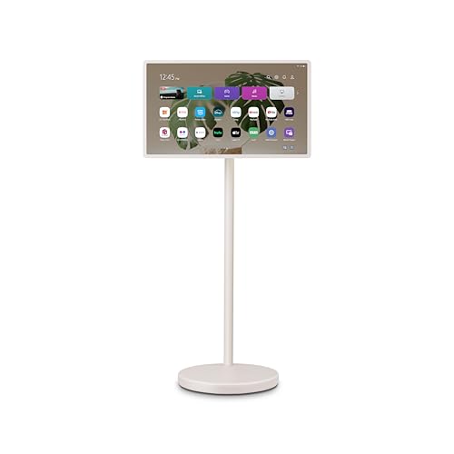 LG StanbyME, 27ART10, Schermo personale da 27'', Touchscreen orientabile, Design a stelo con ruote, Monitor Portatile Touch, Batteria Integrata con 3 ore autonomia, Wi-Fi, WebOS 22, Screen Mirroring