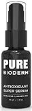 Antioxidant Super Serum - Dermatologist Developed Anti Aging Serum w/Vitamin C, Phloretin, Ferulic Acid & Peptides to Correct Premature Signs of Aging and Protect Skin from Environmental Toxins. 1 oz
