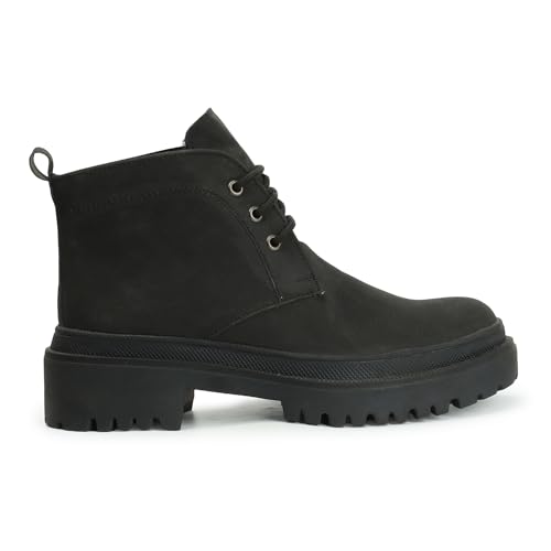 Elle Women's Black Ankle Boot-5 Kids UK (EL-AVI-W-BT24) 4