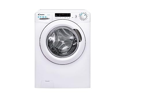 Candy Smart CS 14102DE/1-S Lavatrice 10 kg, Carica Frontale, 1400 Giri, Motore AC, 16 Programmi, Smart Touch, Libera Installazione, Bianco, Classe E, 60x58x85 cm