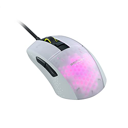 Roccat Burst Pro - Extrem leichte Optical Gaming Maus (hohe Präzision, Optischer Owl-Eye Sensor (100 bis 16.000 Dpi), RGB AIMO LED Beleuchtung, 68g le