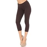 Made in The USA - Skin Smoothing Solid Basic Cotton Capri Leggings