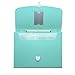 Expandable Portable Hand-Held Accordion File Document Folder File Organizer Eiffel Tower Print with Insert Button A4 and Letter Size 12 Pockets Green