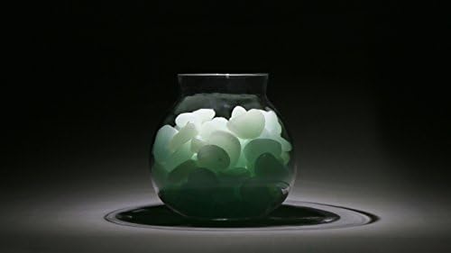 Alpha Go Glow in the Dark Resin Pebbles, Artificial Decorative Stones Rocks for Garden, Driveway, Yard, Walkways and Aquarium (110)
