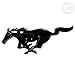1pcs Black Gloss Emblem Badge Accessories Car Products Compatible Fit For USA Auto Model Ford Mustang