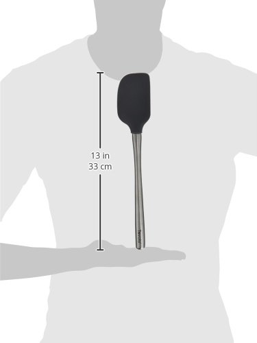 Tovolo Flex-Core Stainless Steel Handled Spatula - Charcoal