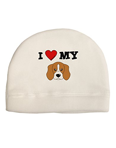 TooLoud I Heart My - Cute Beagle Dog Child Fleece Beanie Cap Hat