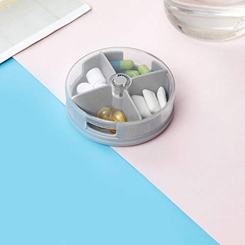 Fan-Ling 2019 Newest Portable Multi-Divided Transparent Mini Pill Box Sealed Dustproof Storage Box,4 Slot Medicine Tablet Dispenser,Creative Medicine Seal Organiser