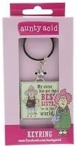 FACEBOOK SENSATION AUNTY ACID KEYRING - BEST SISTER IN THE WORLD AA164