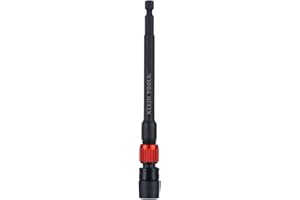 Klein Tools 31088 6-Inch Dual-Lock Extension, 1/4-Inch Hex Shank Impact Bit Holder, Quick-Release Locking Mechanism with Secondary Twist Lock, Compatible with Impact Drivers and Drills