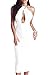 Sunfury Women Sexy Choker Halter Sleeveless Backless Slit Bodycon Midi Dress
