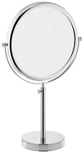 Frasco Mirrors Vanity Stand Double Sided Mirror, Chrome, 2.9 lb.