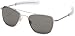 Randolph Aviator Square Sunglasses, 55, Matte Chrome, Bayonet, Gray Lenses