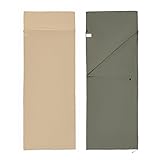 KingCamp Lightweight High-Density Pure Cotton Envelop Sleeping Bag Liner for Hotel and Camping, Travel Sheet and Sleeping Sack