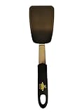 Small Silicone Flexible Turner Spatula Strong Stainless Steel Core Flexible Heat Resist Blade Up to 600 Degrees Fahrenheit Color: Black