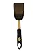 Small Silicone Flexible Turner Spatula Strong Stainless Steel Core Flexible Heat Resist Blade Up to 600 Degrees Fahrenheit Color: Black