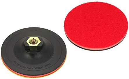 4.5in Hook and Loop Backing Pad 2-Pack Backing Plates with M14×2 Thread for Power Buffer Polisher Angle Grinder Sander 4.5in Hook and Loop Backing Pad 2-Pack Backing Plates with M14×2 Thread for Power Buffer Polisher Angle Grinder Sander