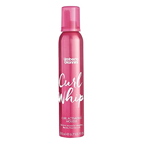 Umberto Giannini Curl Whip Curl Activating Mousse, Vegan & Cruelty Free Frizz Solution Mousse for Curly or Wavy Hair, 200 ml