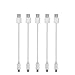 dethinton Short Micro USB Cable dethinton [5 Pack 8 inches] Short Nylon Braided High Speed USB to Micro USB Charging Cables Compatible Android Device-Silver primary