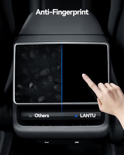 LANTU 2 Pieces 16 Inch + 8 Inch Screen Protector for Tesla Model Y 2026 Premium/Performance, Matte Anti-Glare Front and Rear Screen 9H Tempered Glass Screen Protector with Installation Kit