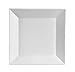 10.5 Inch Porcelain Square Dinner Plates - 6 Packs, White