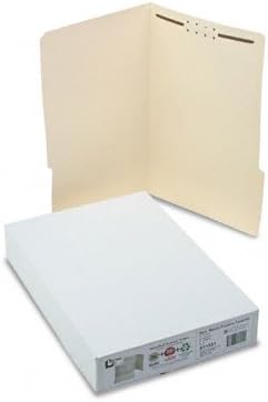 S J Paper S11551 S J Paper Watr/Papr Cut-Resist Fldrs W/Fastnr, 1/3 Cut, Top Tab, Lgl, MLA, 50/Bx
