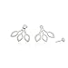 Sterling Silver Lotus Flower Stud Earrings Jackets Jewelry Elegant Chic Earrings for Women Girl