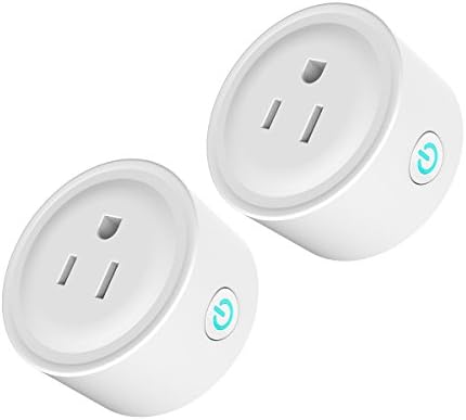 Smart Plug -Elloon Smart sockt Support WiFi can be used with Amazon Alexa Echo and Google Assistant, remote control of your device, with timing function, white,2 pack