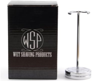 WSP Compact Chrome Shaving Brush Stand